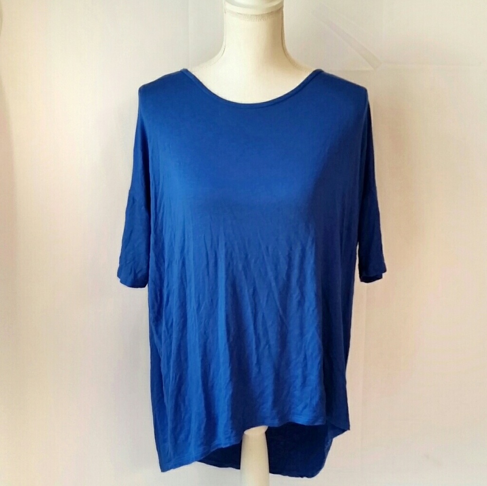 LuLaRoe Solid Blue Irma Top